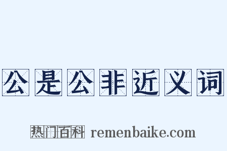 公是公非近义词是什么意思的图片